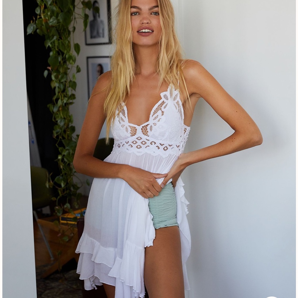 Free People FP One Adella slip mini dress in white - Picture 7 of 7